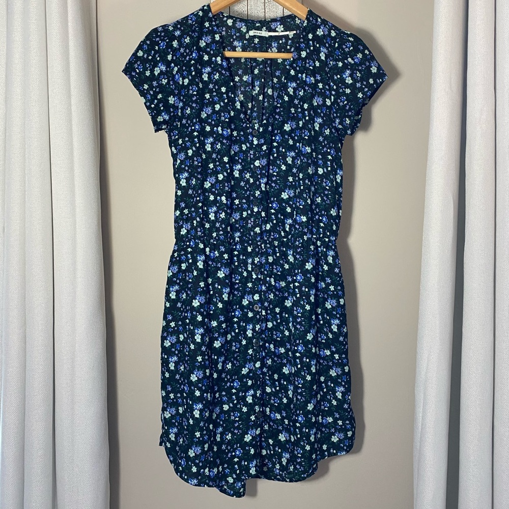 Kimchi blue blouson floral print dress w pockets S